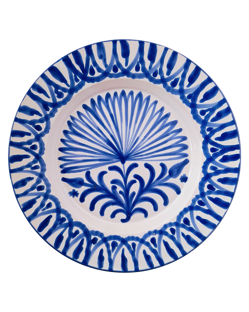 CASCA mimoza PLATA バングル SVG Palmera Fajalauza Plate in Blue — CASA PLETÓRICA — Handmade